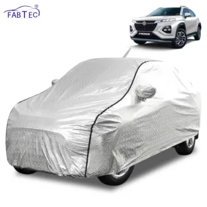 FABTEC Waterproof Metallic Silver Car Body Cover For Maruti Suzuki  Fronx 2023 - 2026