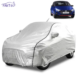 FABTEC Waterproof Metallic Silver Car Body Cover For Hyundai  i20 N Line 2022 – 2026