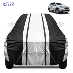 FABTEC Waterproof Silver & Black Stripes Car Body Cover for Maruti Suzuki XL6 2022 – 2026
