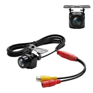 FABTEC 4K/AHD 1080P Fisheye Car Reverse Camera for Android Stereo | Backup Parking Camera Runs @ AHD-1080P-25HZ Settings | Front & Back View Parking Camera 170° Wide Angle, Night Vision – Compatible for Car Android Monitors
